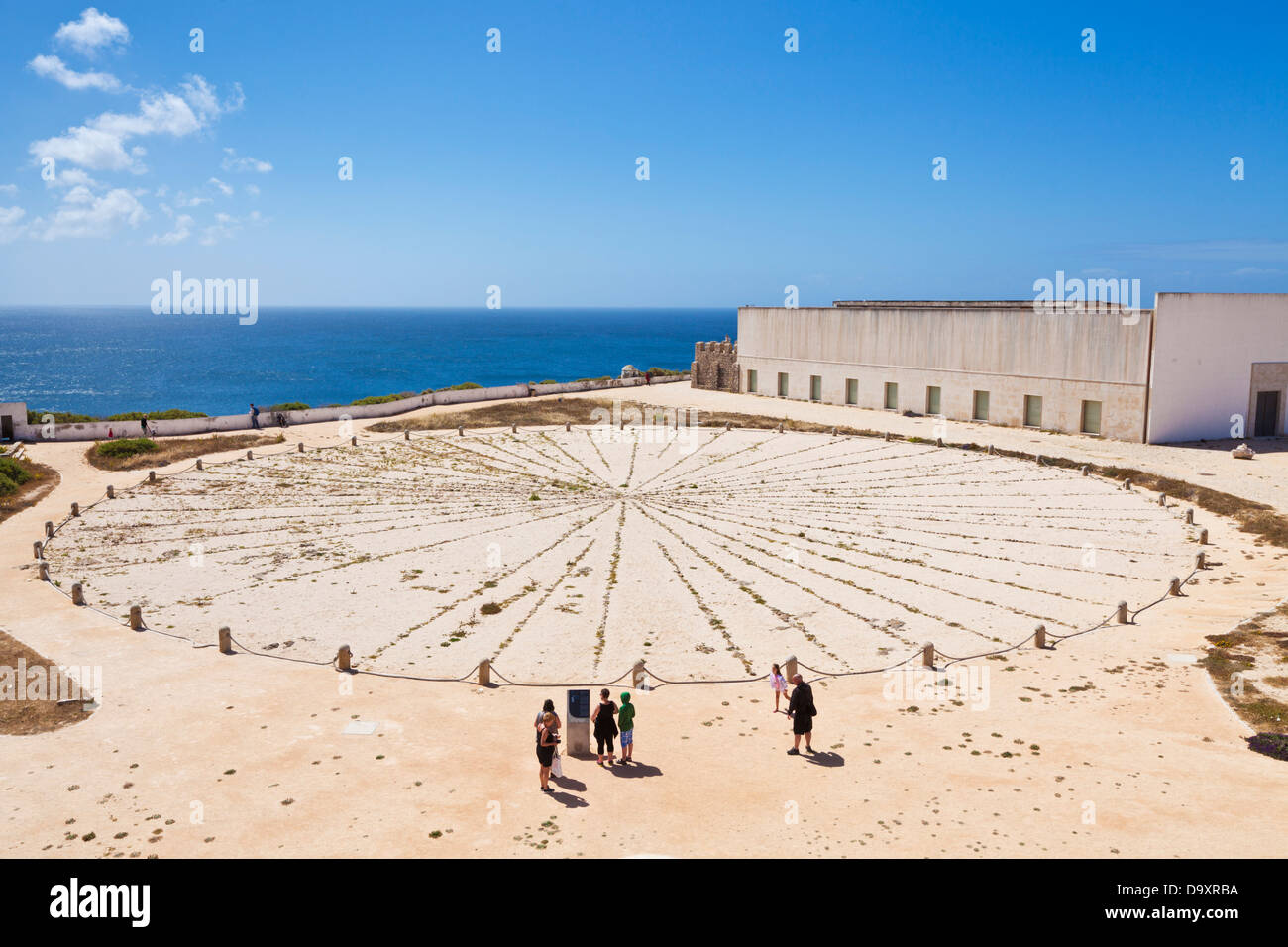Rose des vents Fortaleza de Sagres Algarve Portugal Europe de l'UE Banque D'Images