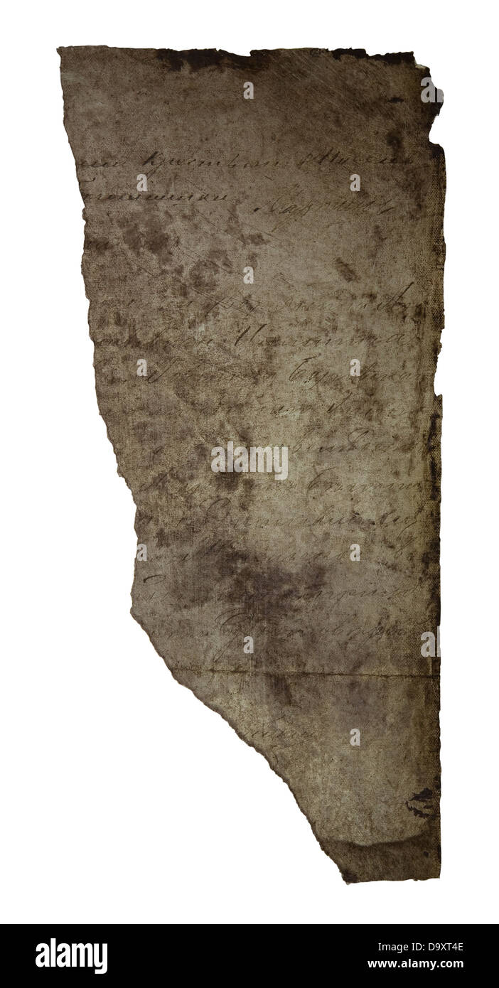 Bout de papier déchiré avec clipping path Banque D'Images