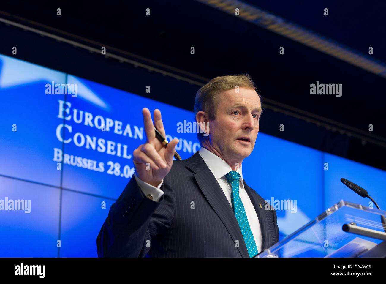 28.06.2013 Conseil européen Taoiseach Enda Kenny Banque D'Images