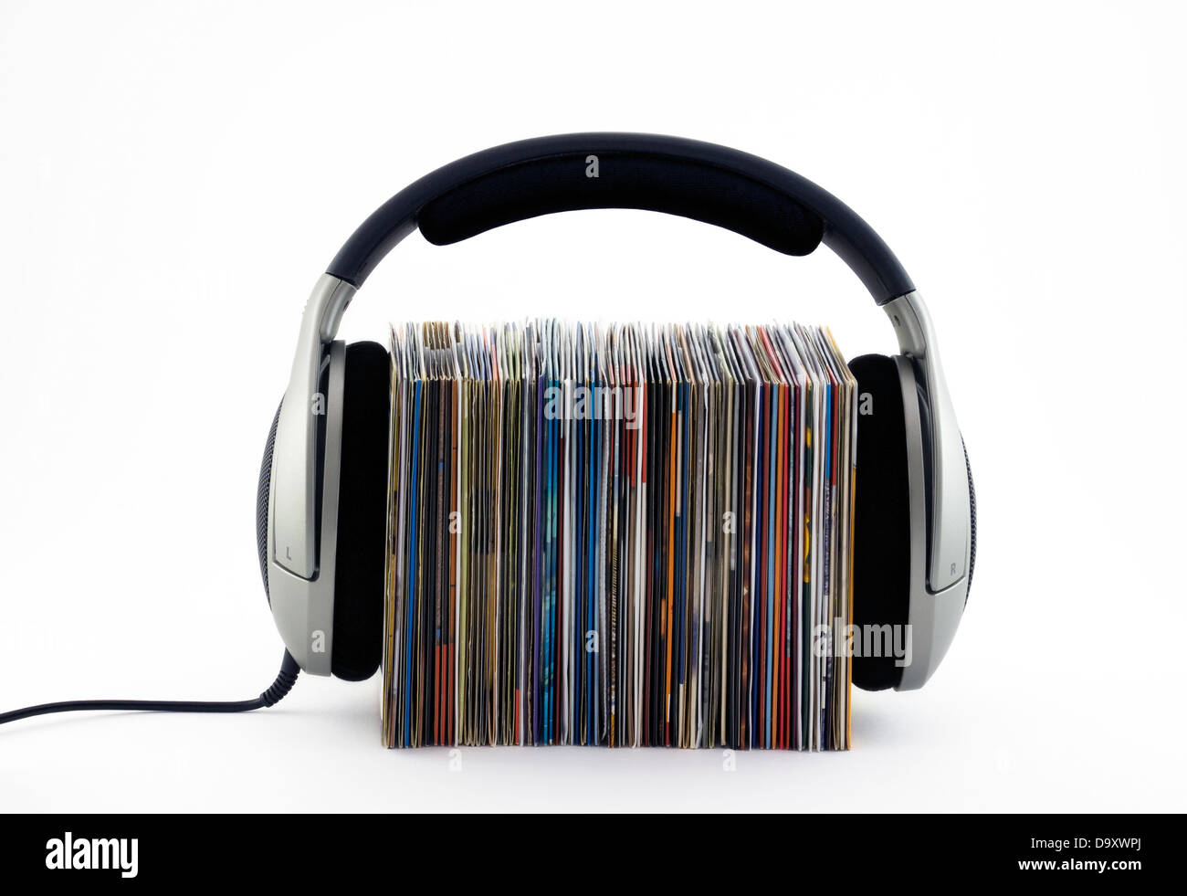 L'écoute de musique concept Banque D'Images