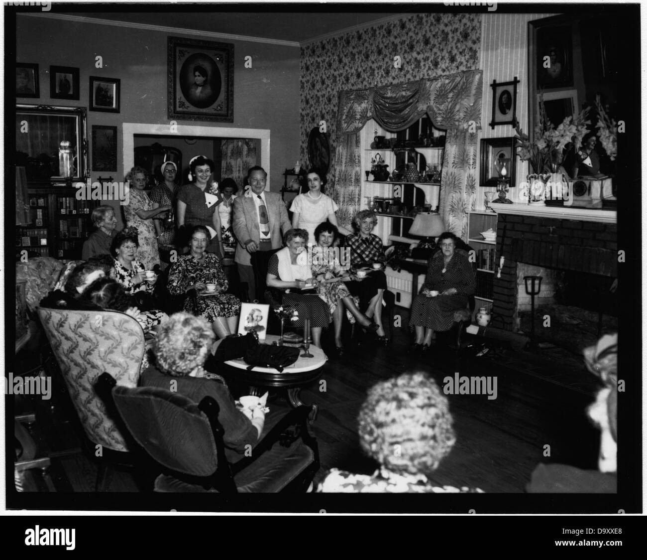 Fédération nationale des Clubs de femmes, Tour de Brookhaven par 22 femmes de la Louisiane, à proximité des points, 25 mai 1950. Banque D'Images