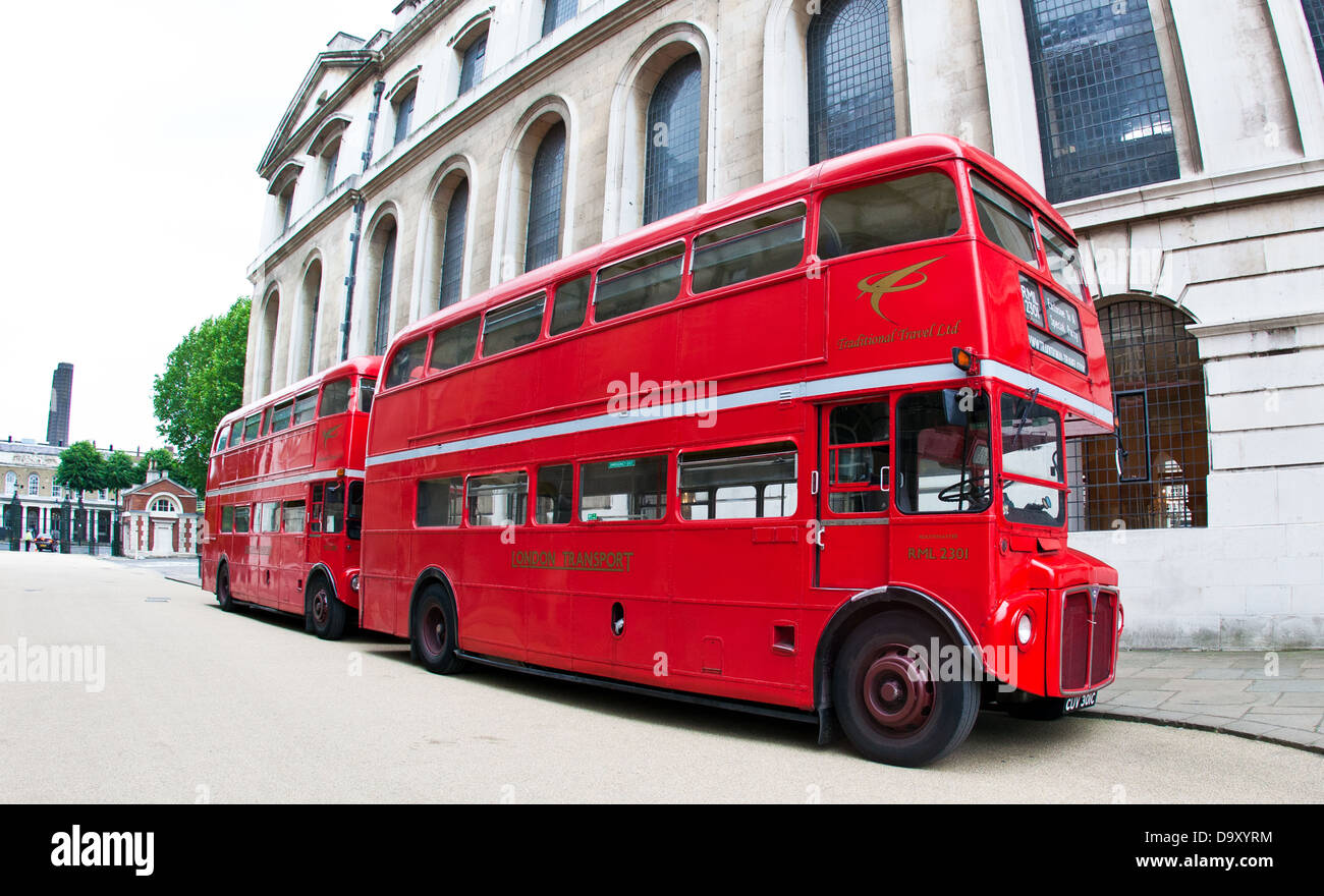 UK London Bus Routemaster rouge Banque D'Images