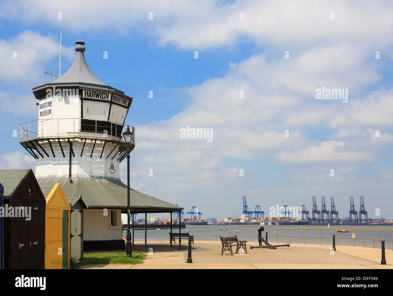 Musée maritime dans le phare faible sur le front d'Harwich, Essex, Angleterre, Royaume-Uni, Angleterre Banque D'Images
