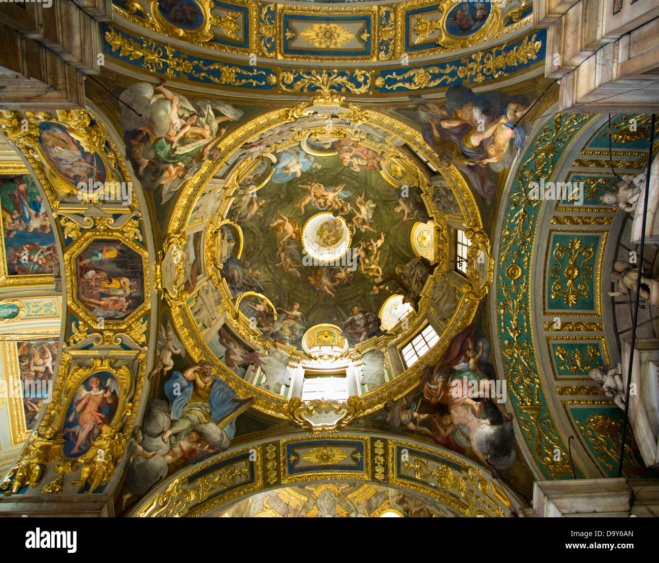 L'intérieur de la Basilica della Santissima Annunziata del Vastato à Gênes, Italie 5 Banque D'Images