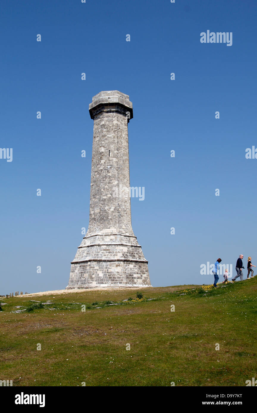 Hardy colonne commémorative Black Down Dorset England UK. Banque D'Images