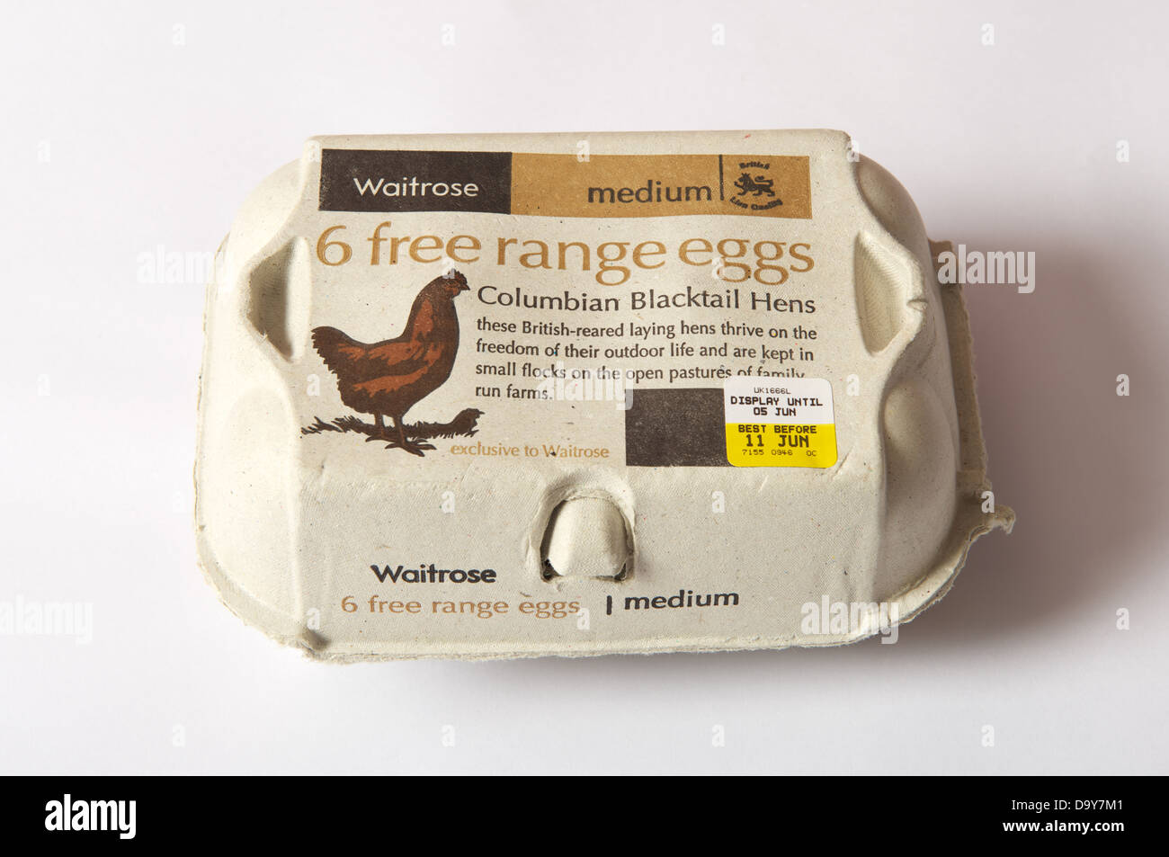 Waitrose freerange oeufs Banque D'Images