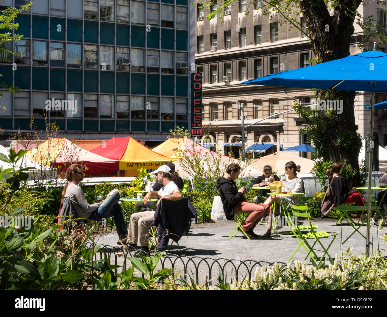 Union Square Park, espace public, NYC Banque D'Images