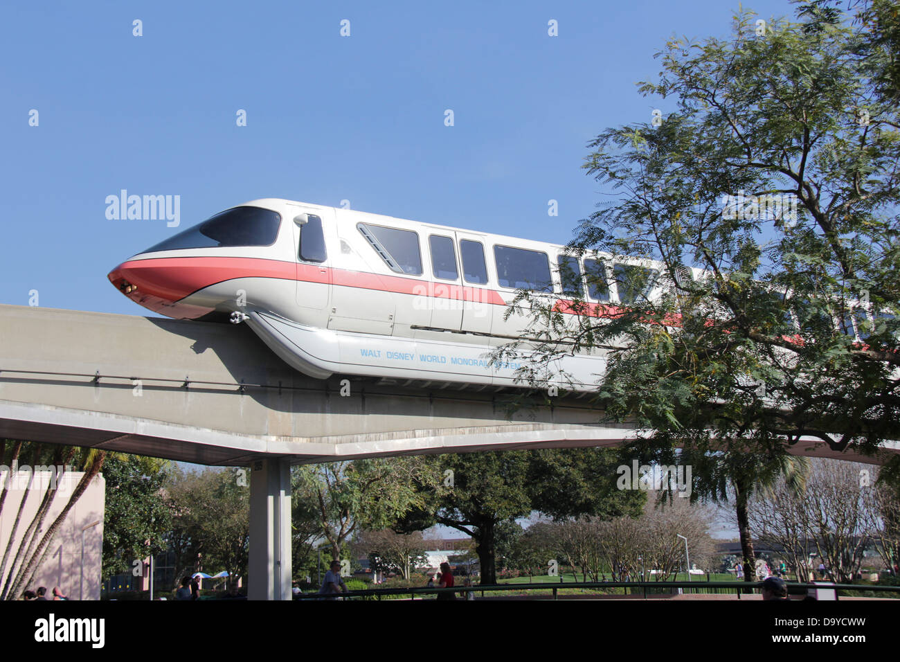 Au Monorail Centre Epcot, Disney World, Orlando, Floride. Pour un usage éditorial uniquement. Banque D'Images