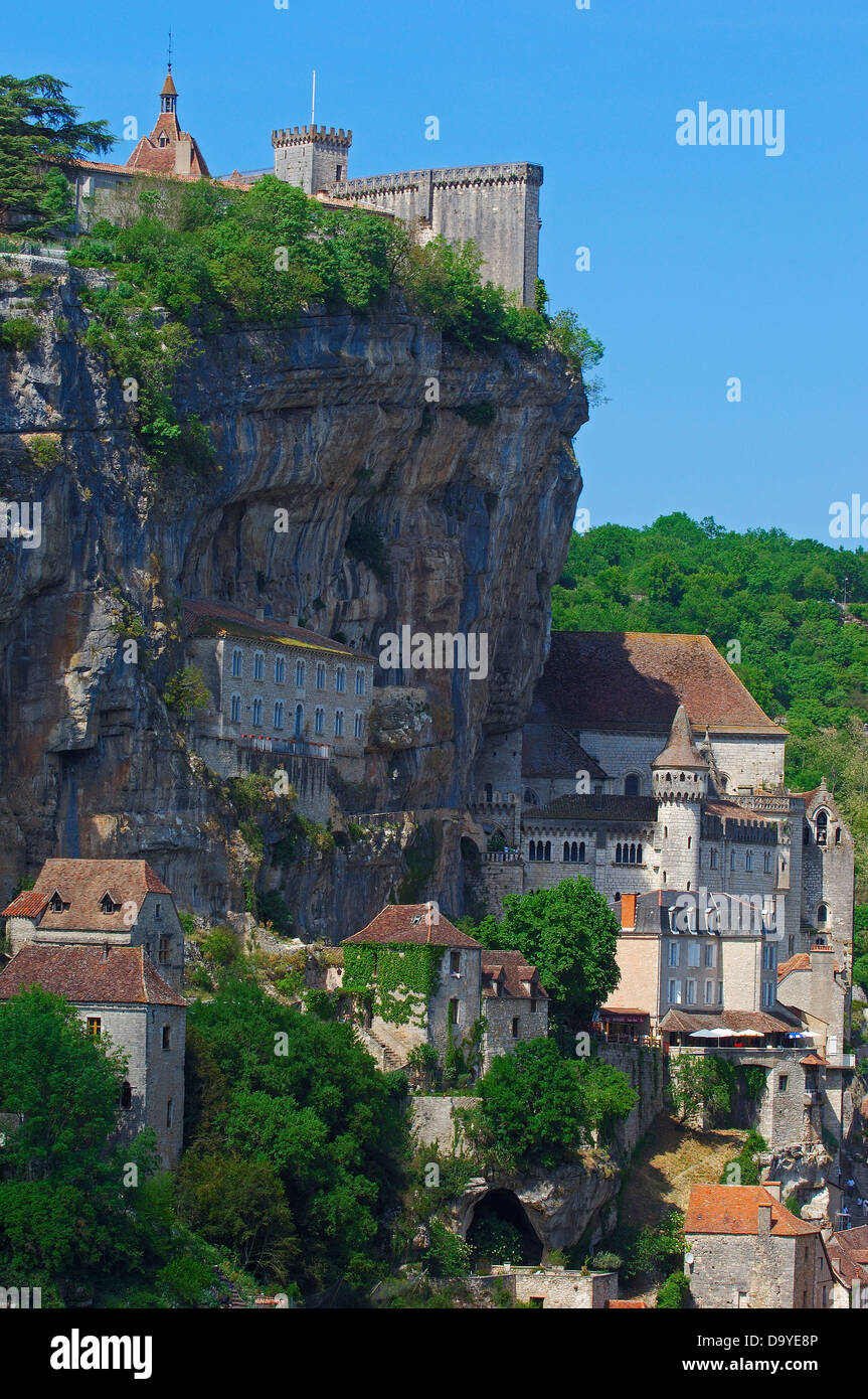 Rocamadour, Région Midi-Pyrénées, département du Lot, France, Europe Banque D'Images