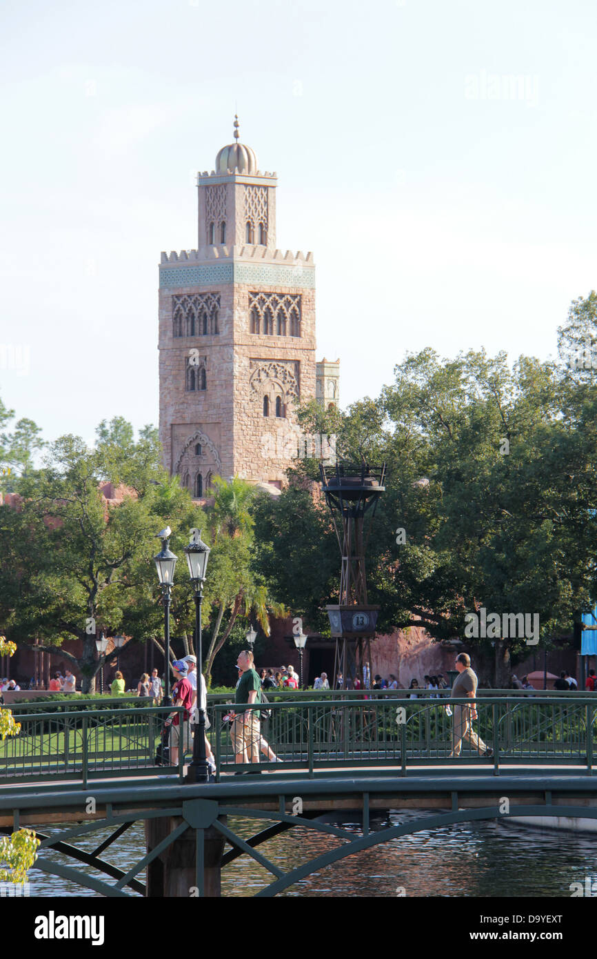 World Showcase d'EPCOT Center, Maroc Pavilion, parcs de Disney World, Orlando, Floride. Pour un usage éditorial uniquement. Banque D'Images