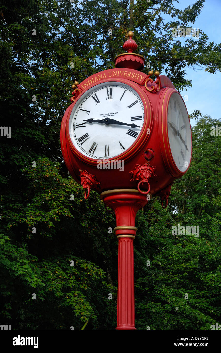 L'horloge de la rue - Indiana University, Bloomington, Indiana Banque D'Images