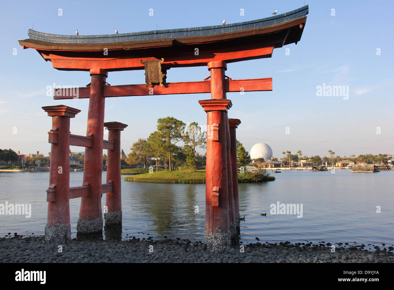 Le pavillon du Japon à Epcot Center, Orlando, Floride. Pour un usage éditorial uniquement. Banque D'Images