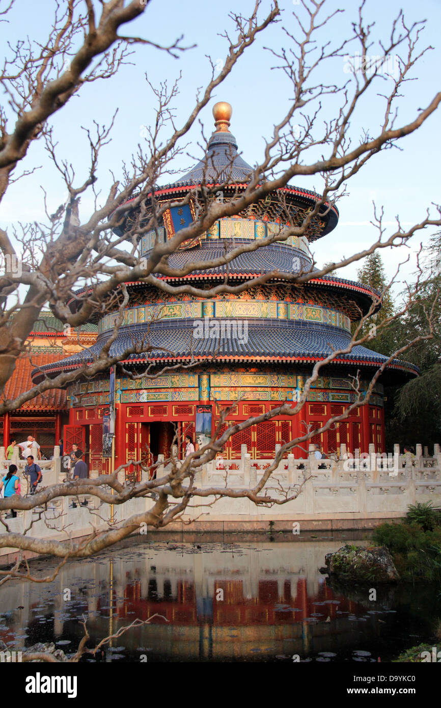 World Showcase d'Epcot Center, à la section La Chine, Disney World, Orlando, Floride. Pour un usage éditorial uniquement. Banque D'Images