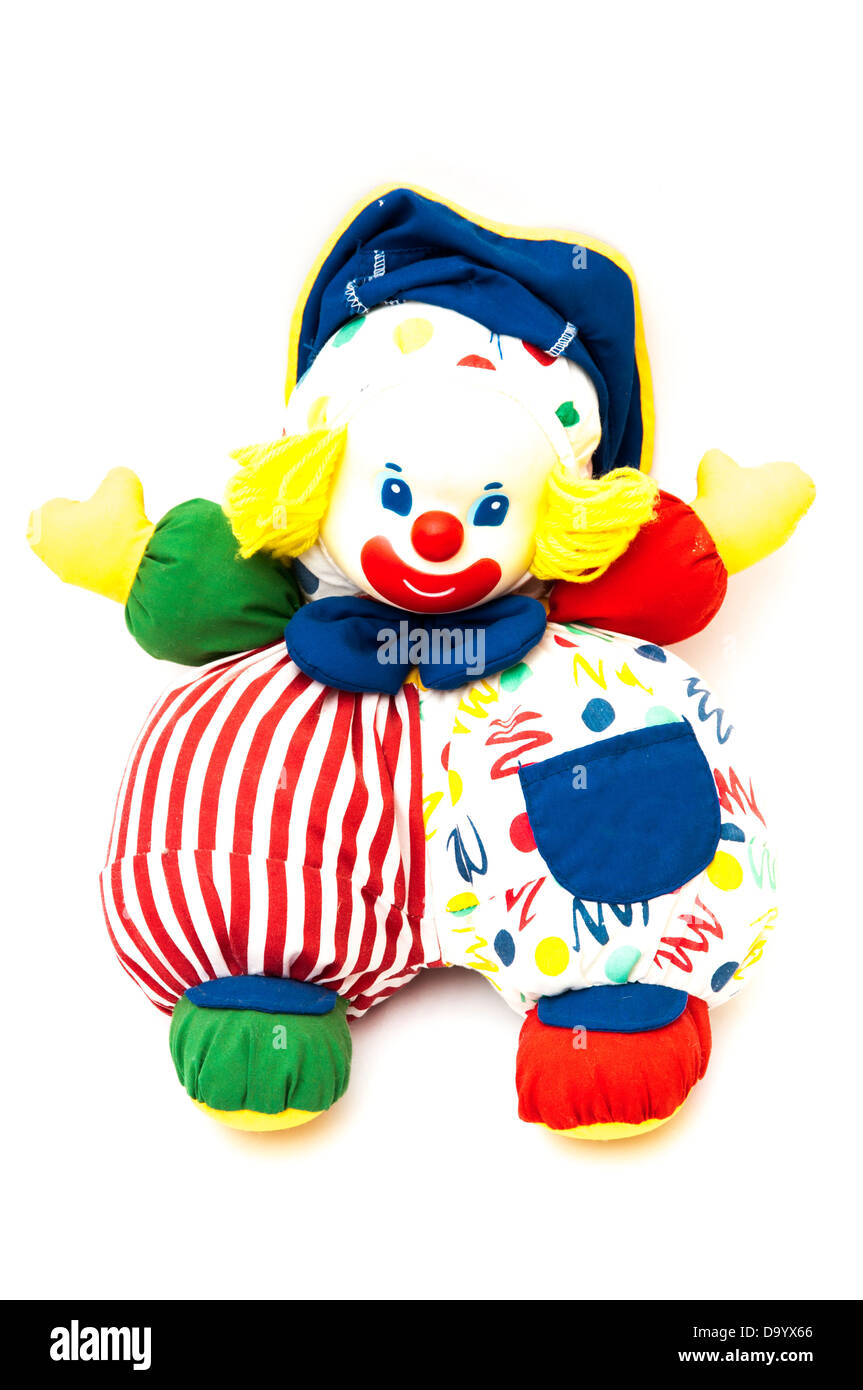 Clown de couleurs sur un fond blanc Banque D'Images