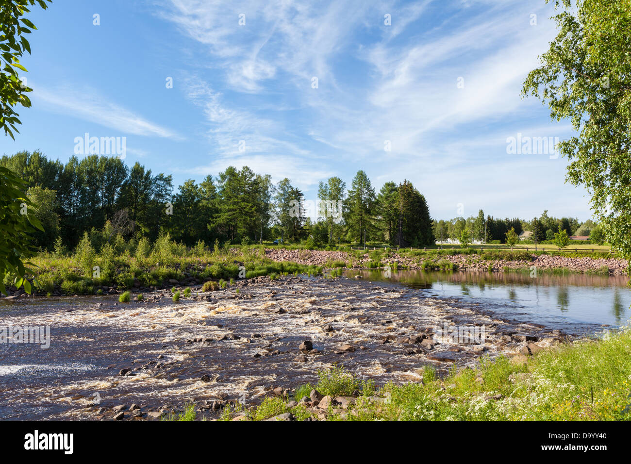 Dans la rivière Ylivieska, Finlande Banque D'Images