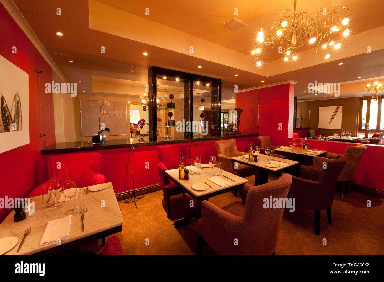 Restaurant iCi, Le Quartier Francais, Franschhoek, Afrique du Sud Banque D'Images