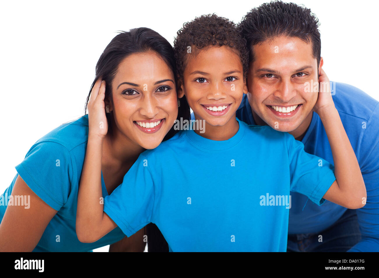 Close up portrait of happy famille indienne Banque D'Images