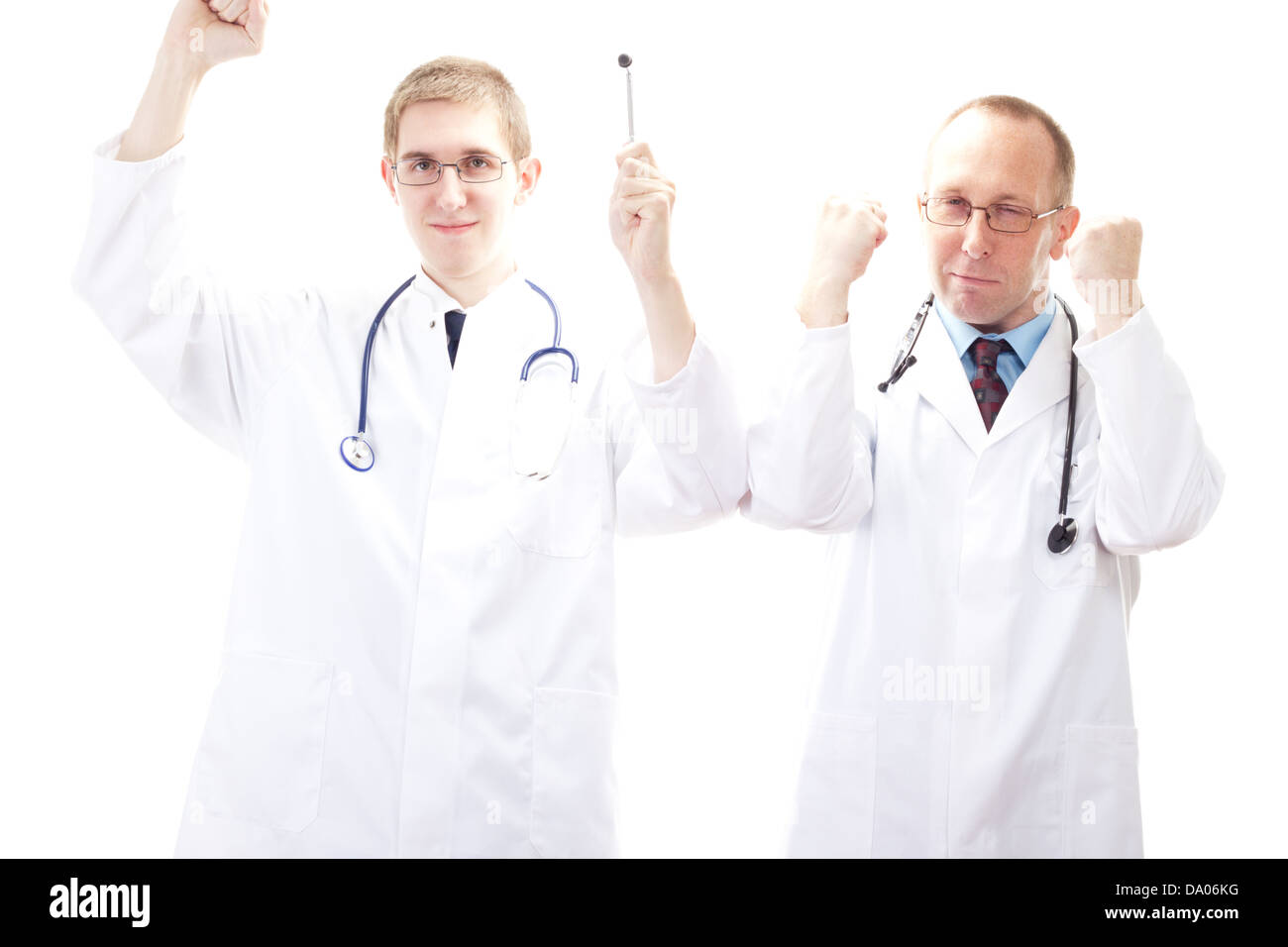 L'équipe de médecin très heureux de leur succès Banque D'Images