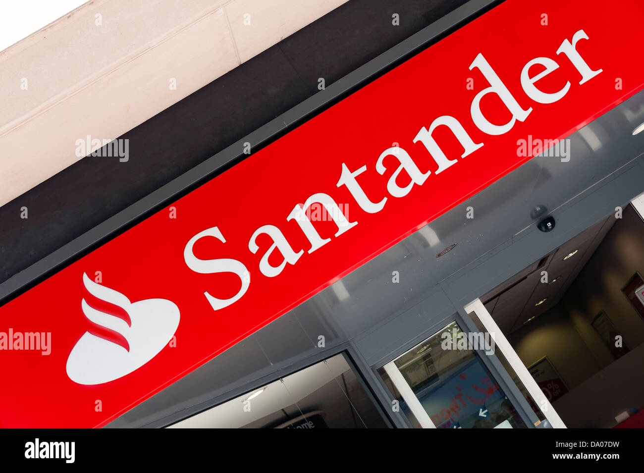 La Banque Santander à Cardiff, Pays de Galles, Royaume-Uni. Banque D'Images