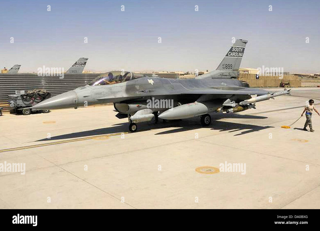 157e Escadron de chasse expéditionnaire Lockheed F-16C Block 52P Fighting Falcon 92-3899 Banque D'Images