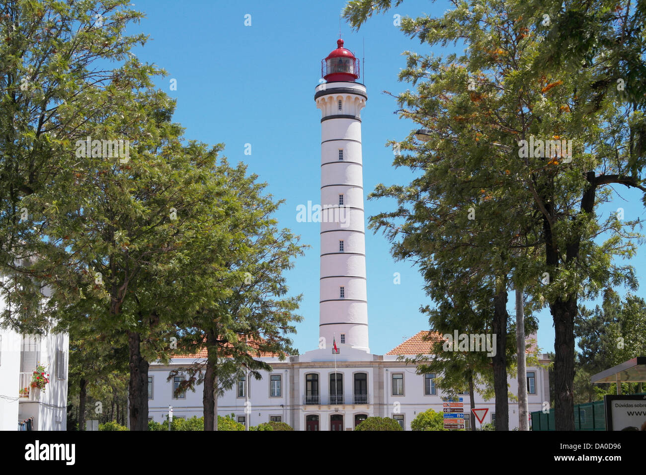 La tour phare, Vila Real de Santo António Municipalité, Algarve, Portugal (Avenida Ministro Duarte Pacheco, District de Faro) Banque D'Images