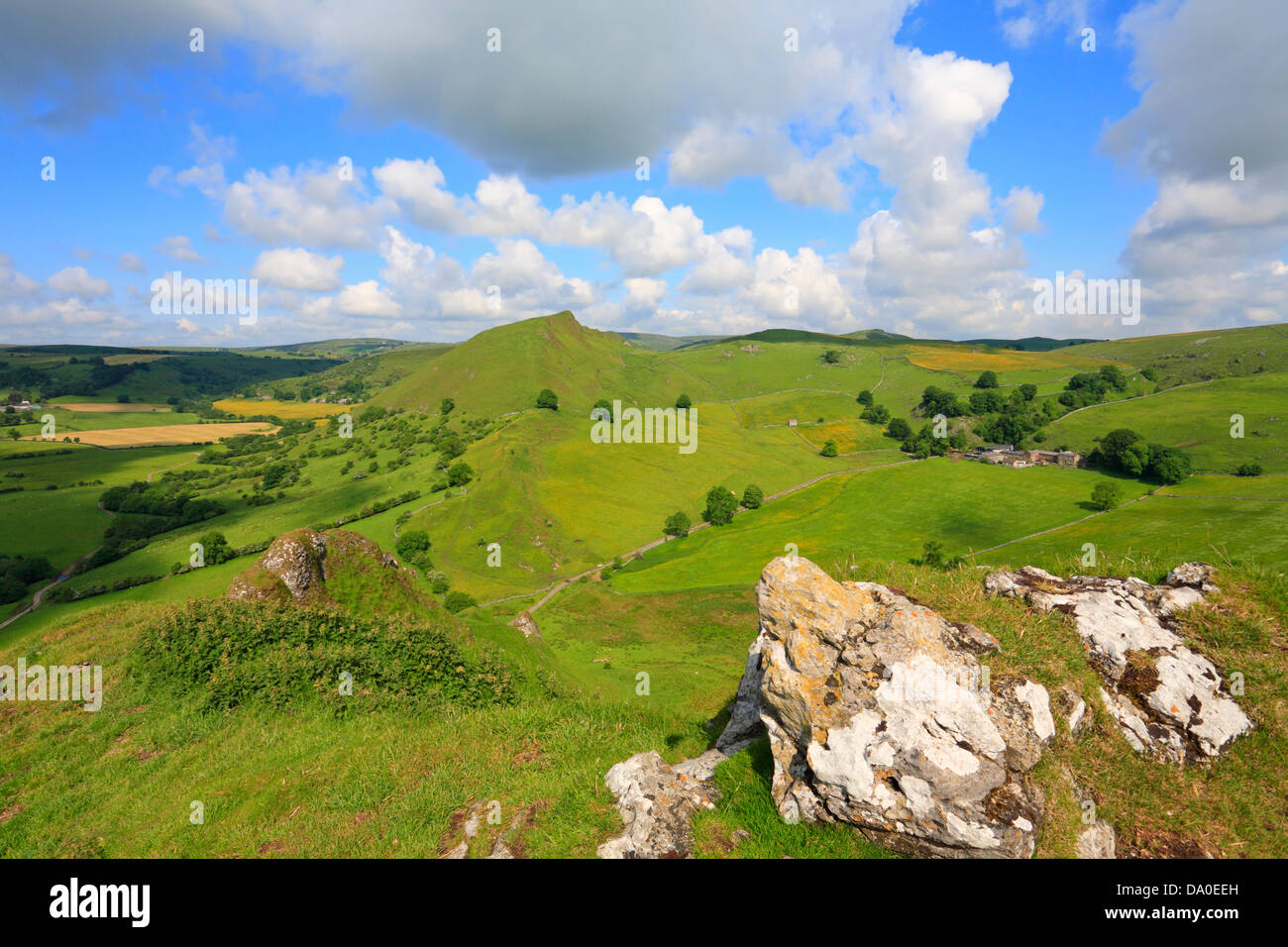 Chrome Hill de Parkhouse Hill près de Longnor, Derbyshire Peak District National Park, Angleterre, Royaume-Uni. Banque D'Images