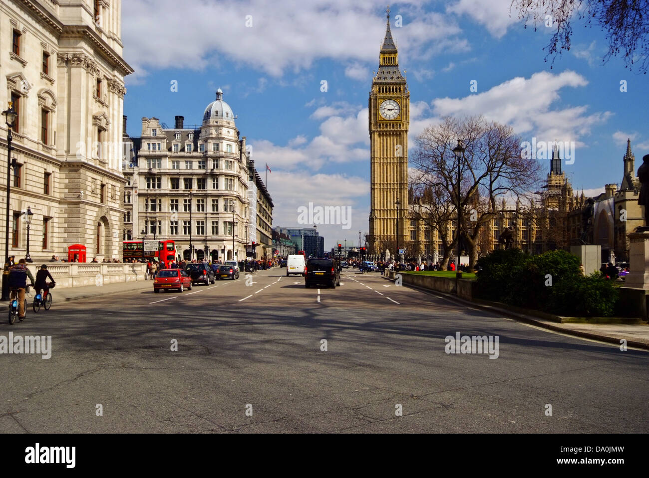 Scène de rue de Westminster Big Ben Banque D'Images