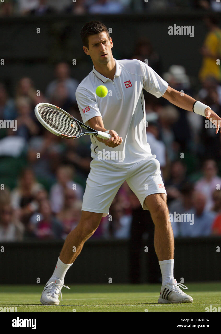 29-06-13, l'Angleterre, Londres, Wimbledon, PROFILS TÊTES, tennis, Wimbledon 2013, jour 6, Novak Djokovic (SRB) Photo : Henk Koster Banque D'Images
