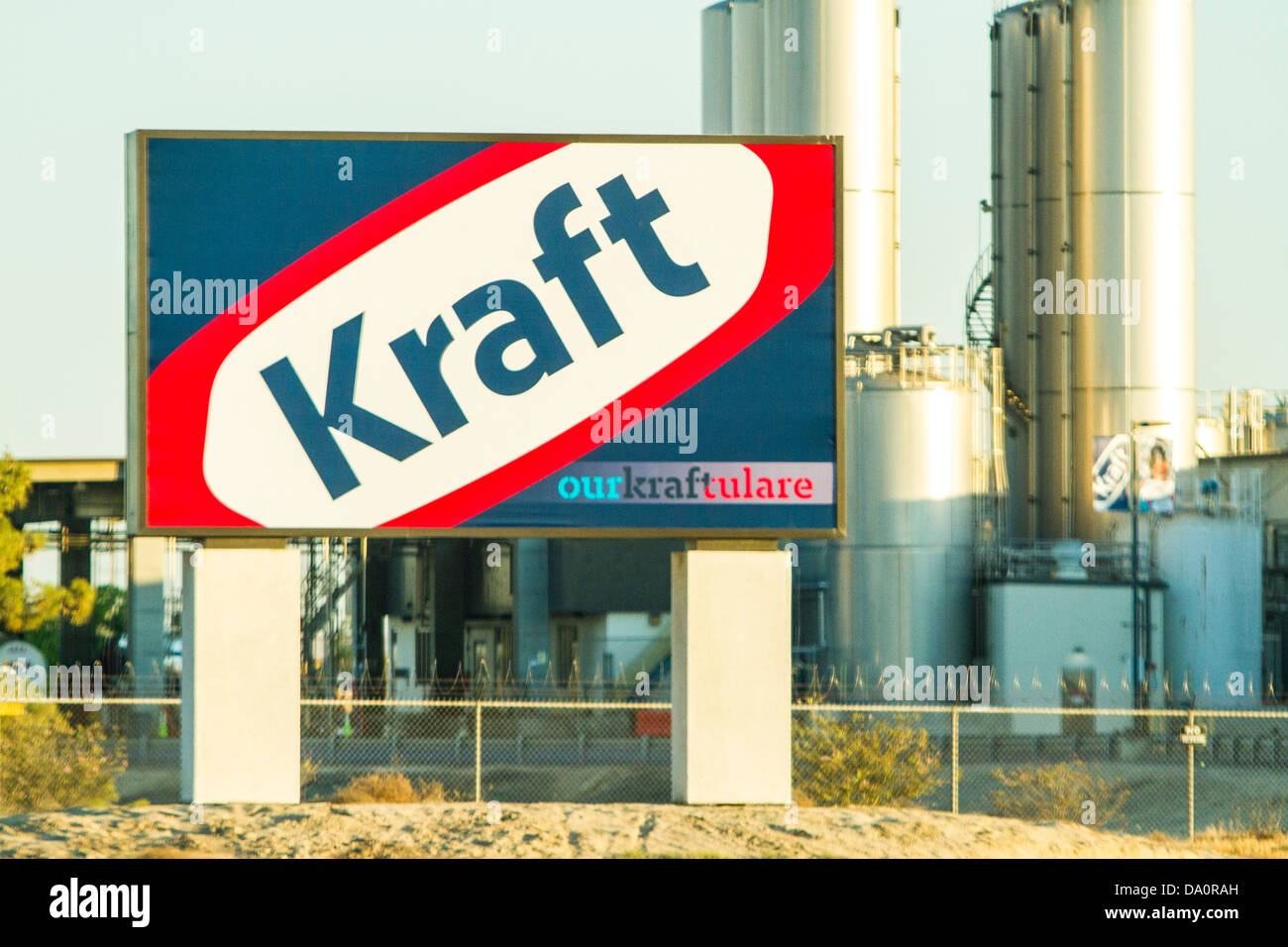 La fabrique de fromage Kraft Heinz Foods à Tulare en Californie Banque D'Images