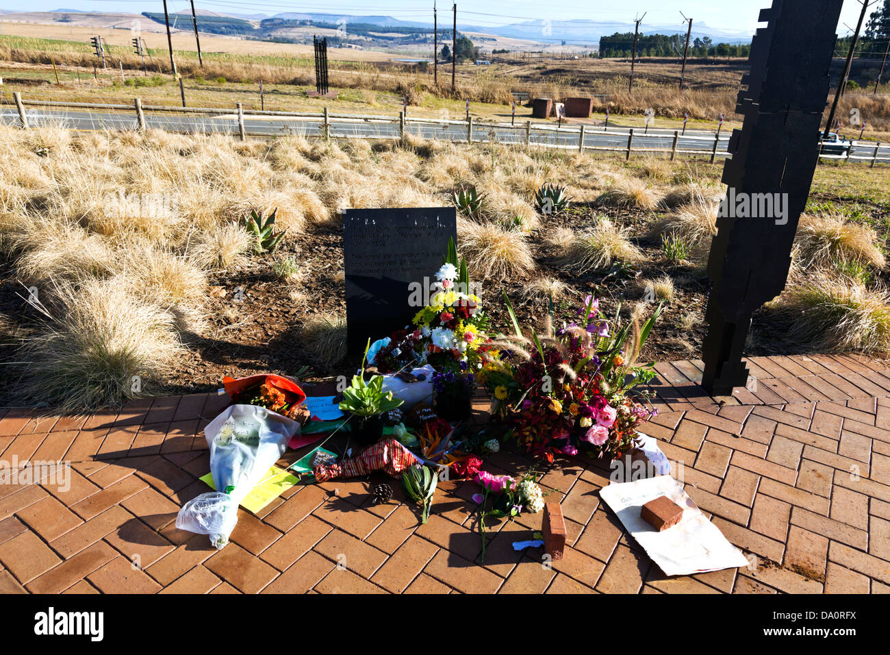 Le site de capture de Nelson Mandela à l'extérieur de Howick. C'est là que la longue marche vers la liberté a commencé. Banque D'Images