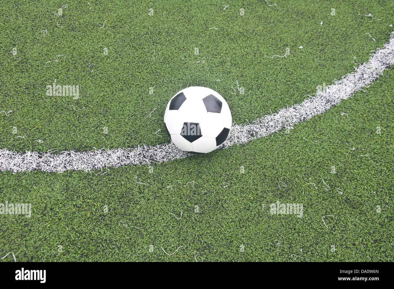 Boule noir et blanc sur la ligne courbe pour jouer Banque D'Images