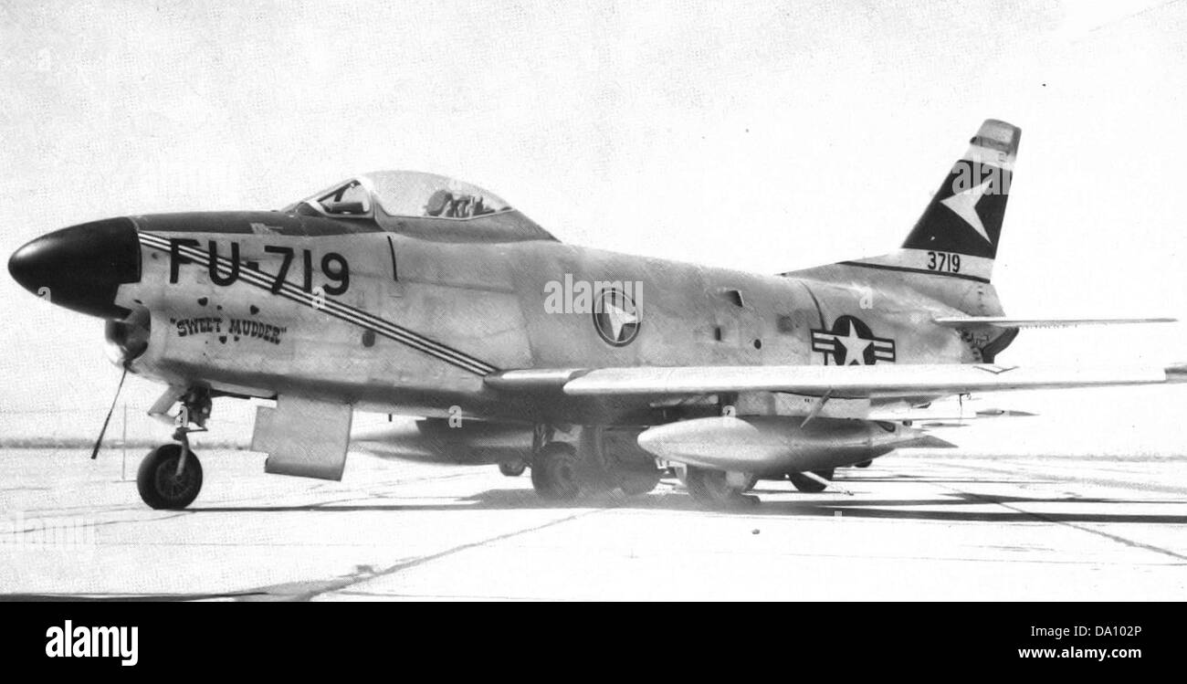 329e Escadron Fighter-Interceptor North American F-86D-40-NA Sabre 52-3719 1956 Banque D'Images