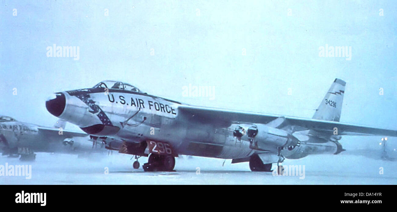 55e Escadre de reconnaissance stratégique - Boeing RB-47H-1-MC Stratojet 53-4296 Banque D'Images