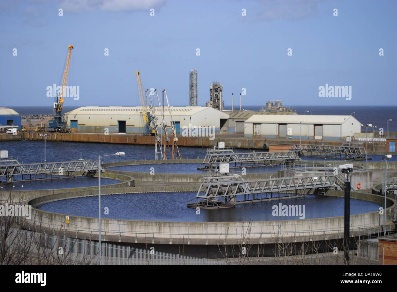 Northumbrian Water facility au Port de Sunderland à Hendon. Banque D'Images