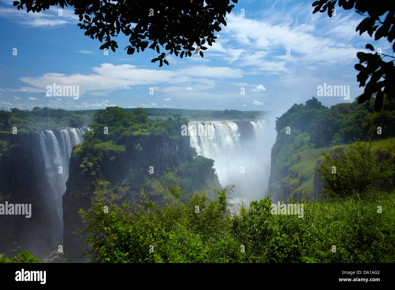 Victoria Falls ou 'Mosi-oa-Tunya" (La fumée qui tonne), Zimbabwe, Afrique du Sud Banque D'Images
