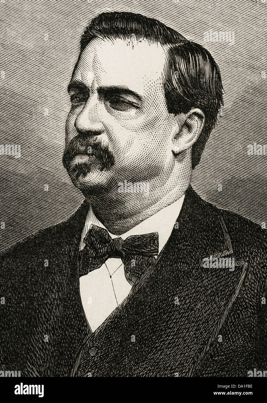 Antonio Canovas del Castillo (1828-1897). Homme politique espagnol. Dans la gravure Illustration espagnole et américaine, 1872. Banque D'Images
