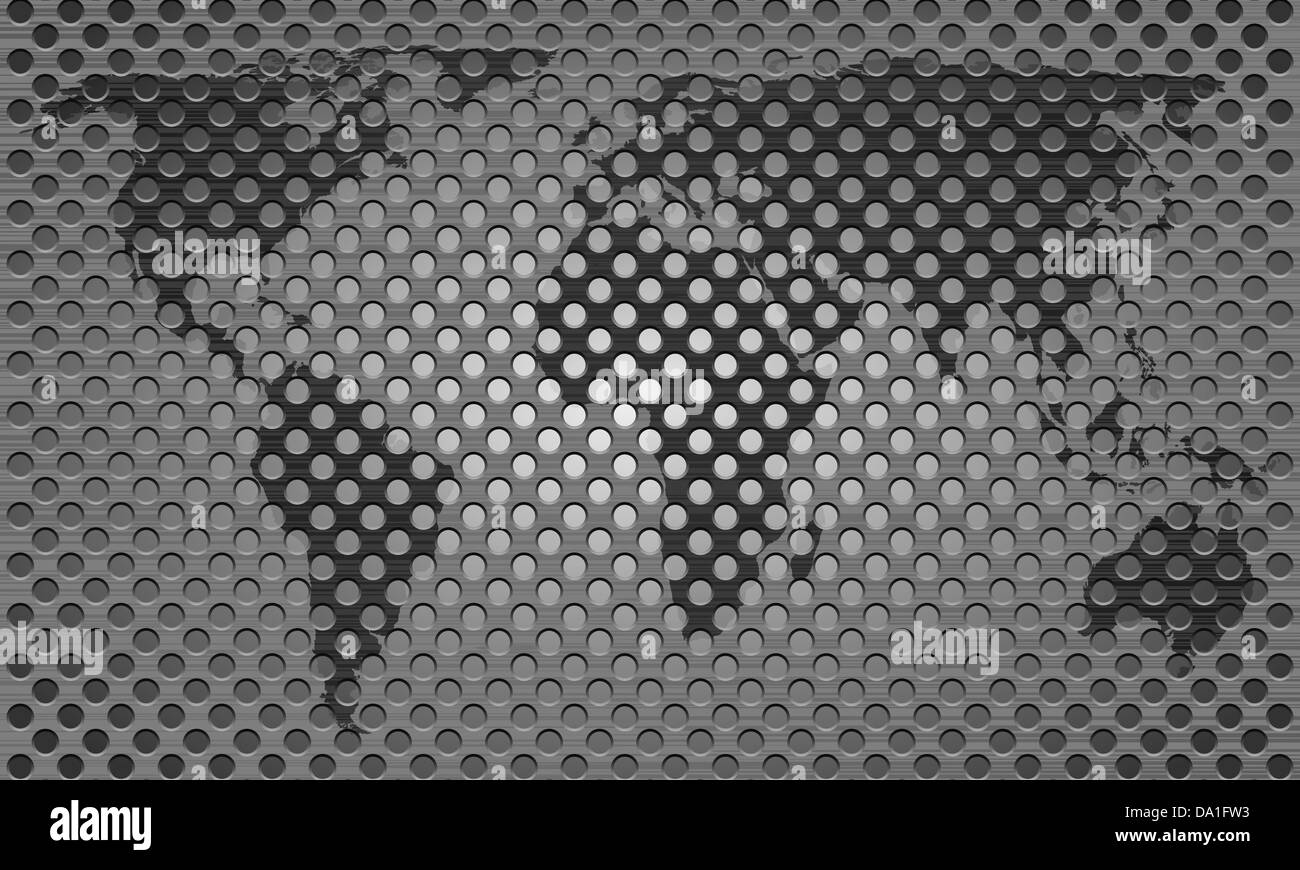 De la feuille map of africa Banque d'images noir et blanc - Alamy