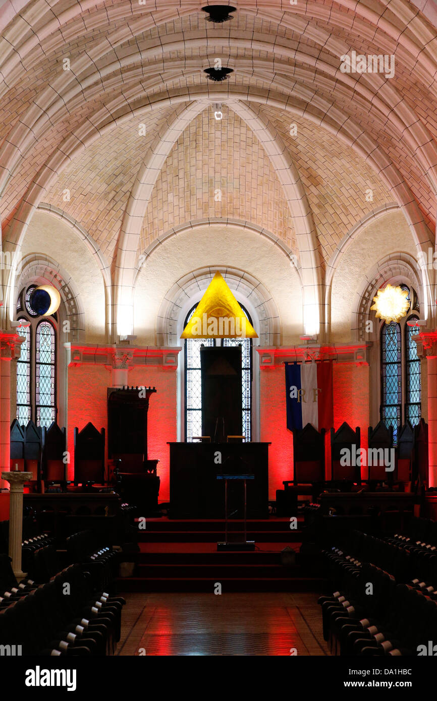Grande Loge de France. Masonic hall. Banque D'Images