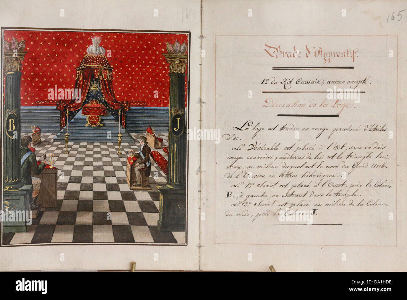 Grande Loge de France. Guide du franc-maçon. Banque D'Images