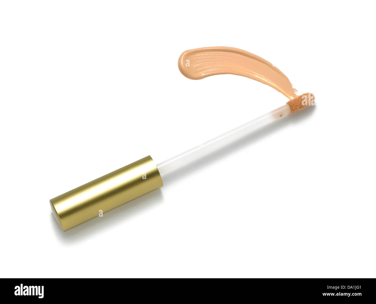 Fondation de maquillage Correcteur cut sur un fond blanc Banque D'Images