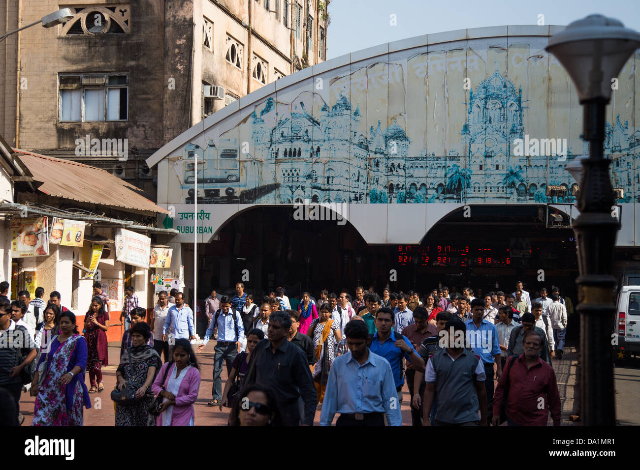 Chattrapati Shivaji Terminus ou Victoria, Mumbai, Inde Banque D'Images