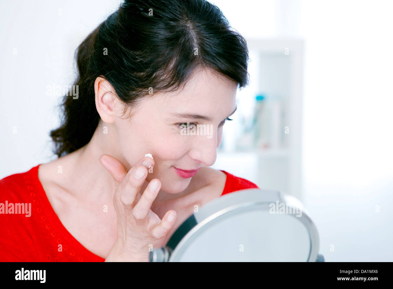 Soins visage, femme Banque D'Images