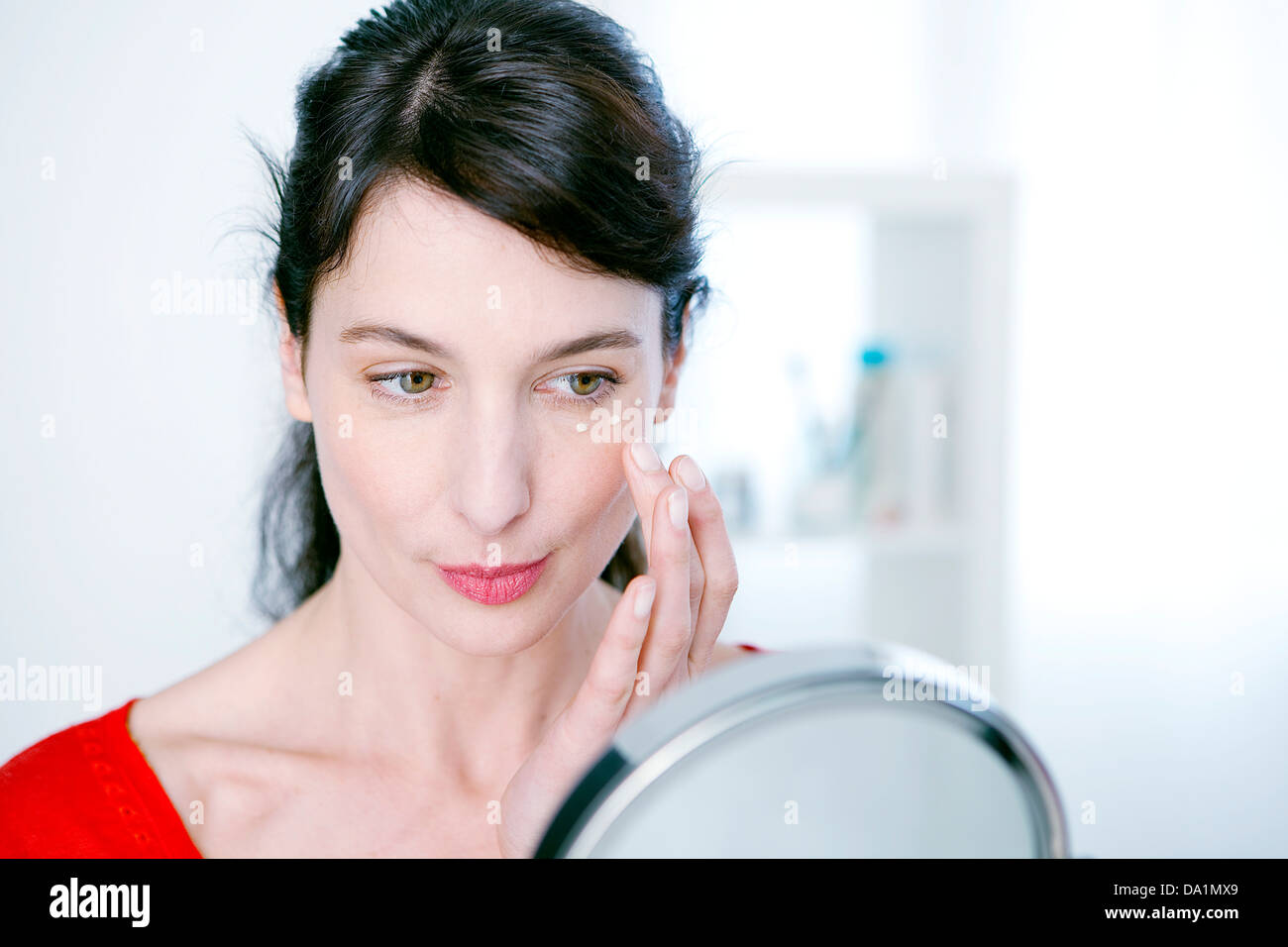 Soins visage, femme Banque D'Images