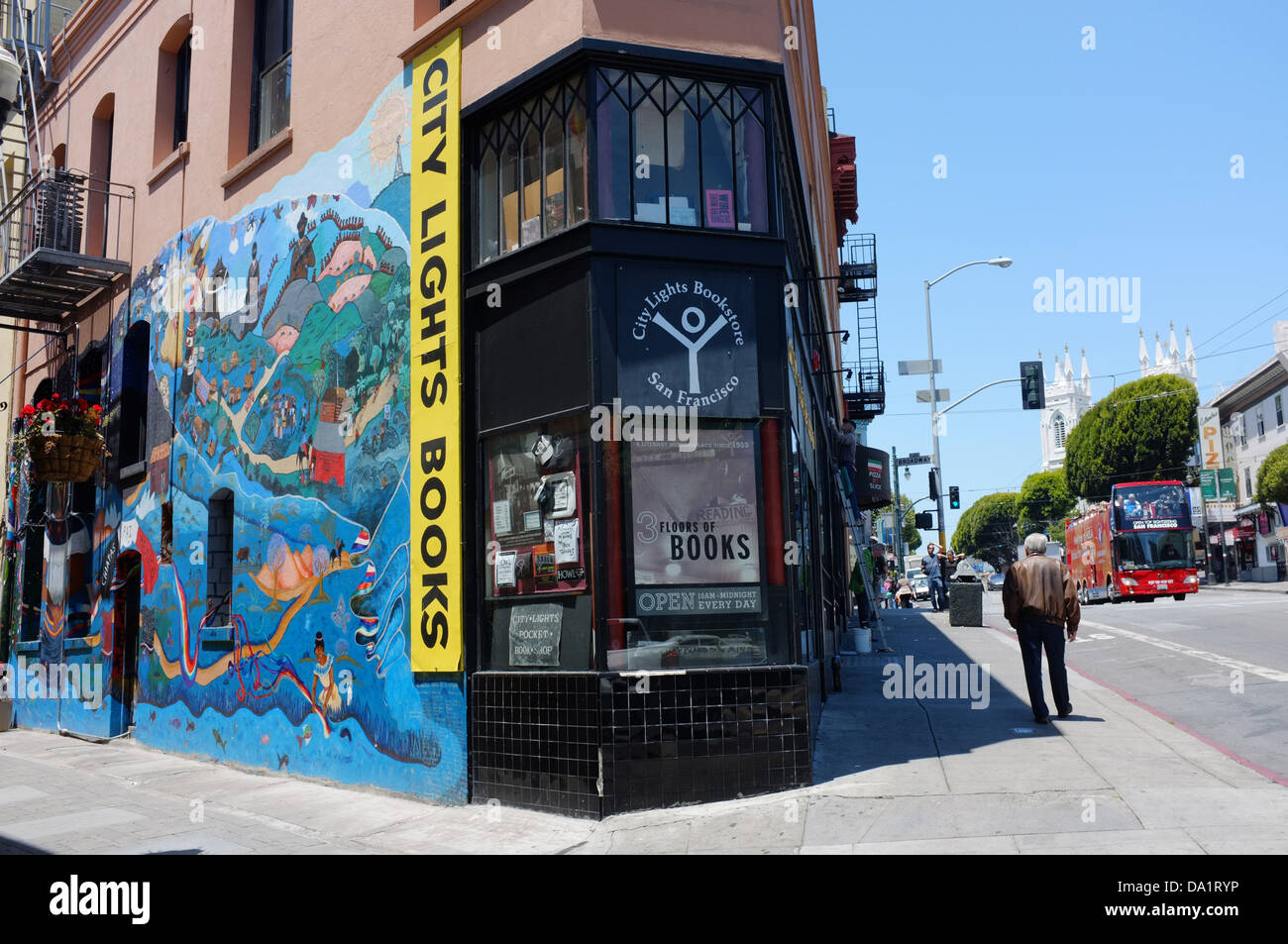 City Lights Bookstore 261 Columbus Avenue. San Francisco, CA Banque D'Images