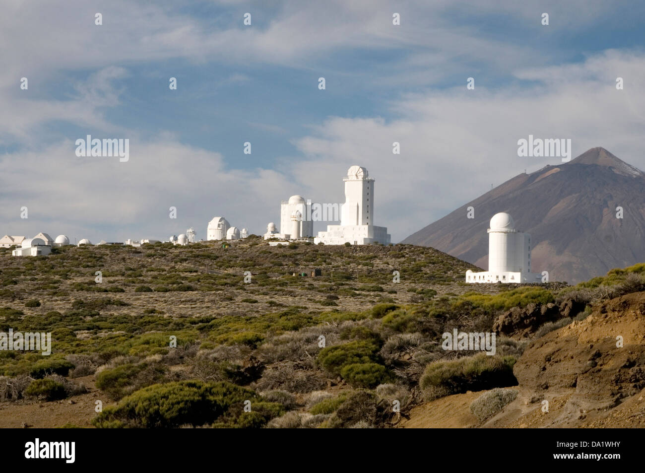 Observatoire de l'Observatorio del Teide Tenerife Instituto de Astrofísica de Canarias télescope télescope solaire THÉMIS GREGOR Teles Banque D'Images