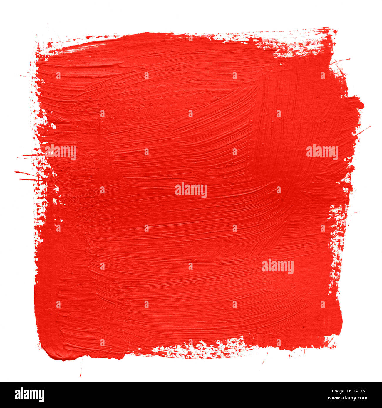 Peints à la main avec une peinture à l'huile rouge vif Banque D'Images