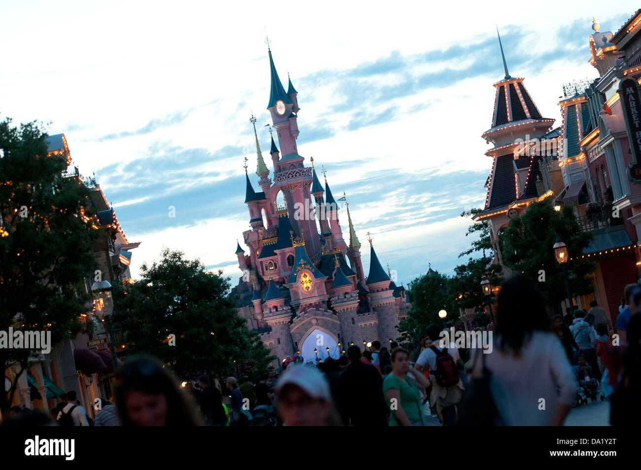 L'Euro Disney Resort à Marne-la-Vallée dans la banlieue est de Paris, France, Europe. Banque D'Images