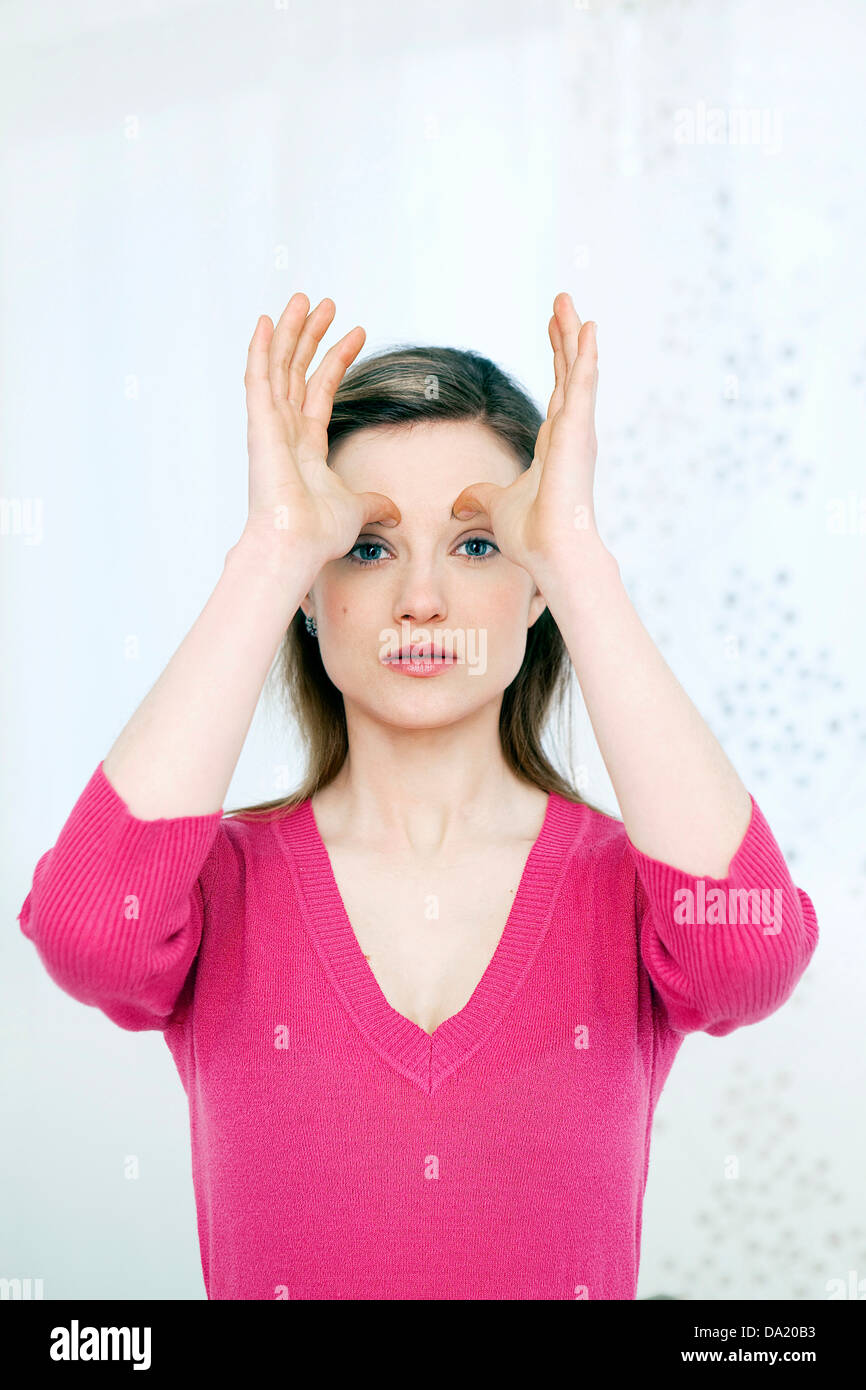 GYM DU VISAGE Banque D'Images