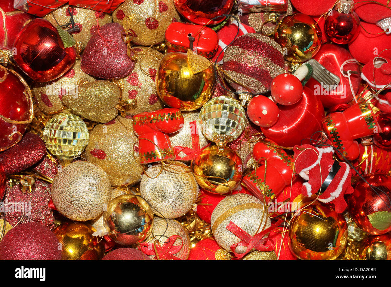 Photo de gros plan décoration d'arbre de Noël, comme de belles arrière-plan. Banque D'Images