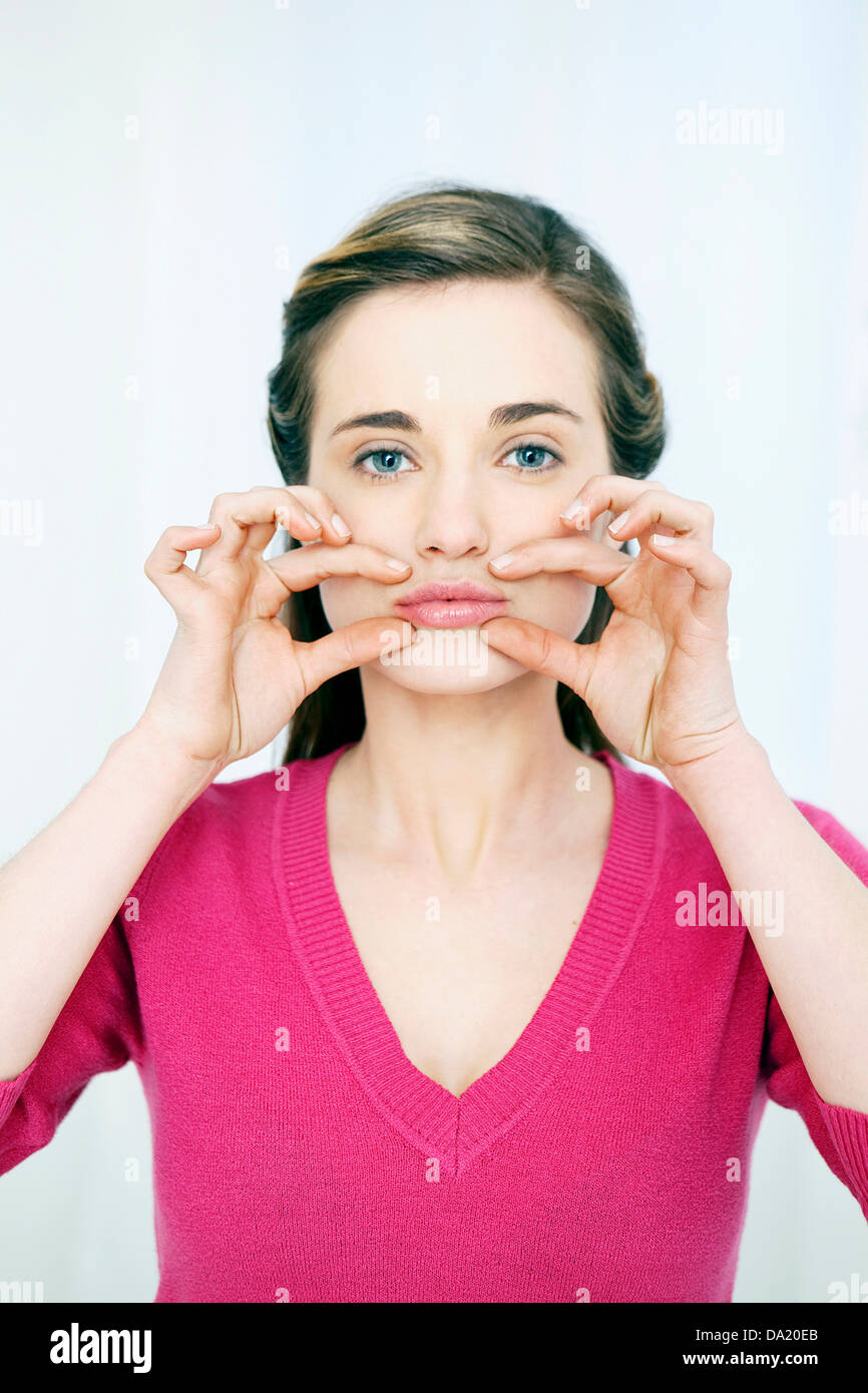 GYM DU VISAGE Banque D'Images